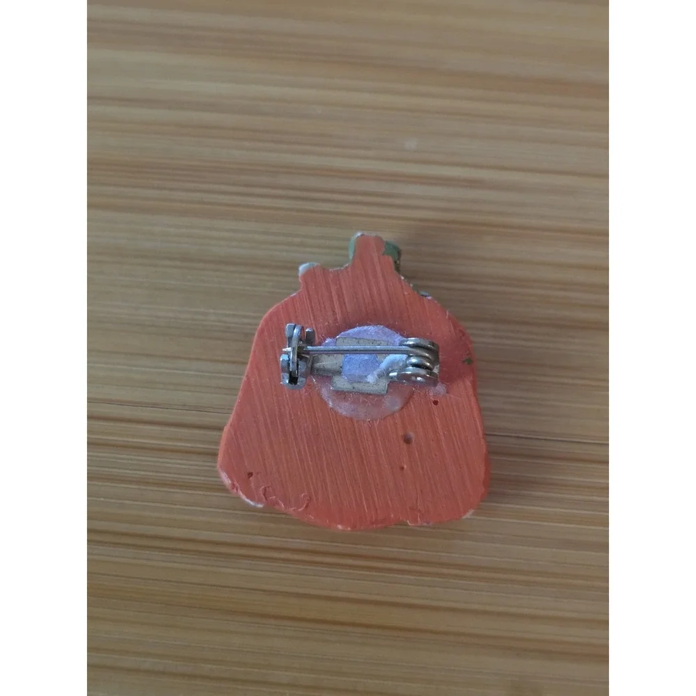 Hand-painted Jack O Lantern Pumpkin Brooch/ Pin